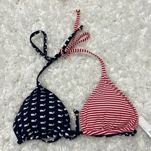 Vineyard Vines USA bikini top red white and blue women’s XS NWT